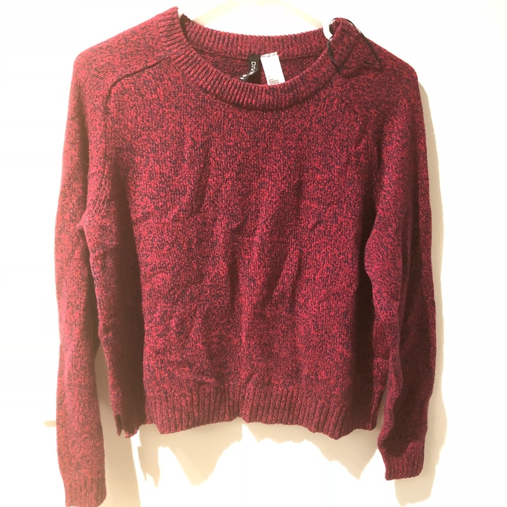 Pink and navy sweater